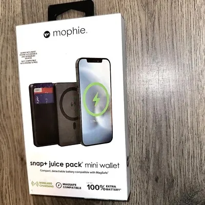 Mophie Snap+ Plus Juice Pack Mini Wallet 5000 MAh Battery MagSafe NEW • $23.99