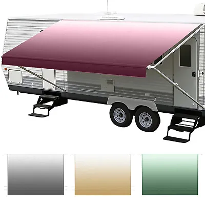 4-Ply Waterproof RV Awning Fabric Replacement For RV Camper Trailer 12ft-21ft • $132.99