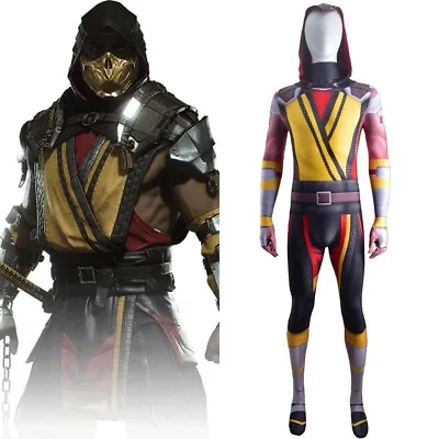 Mortal Kombat 11 Scorpion Costume Cosplay Bodysuit Handmade • $67.25