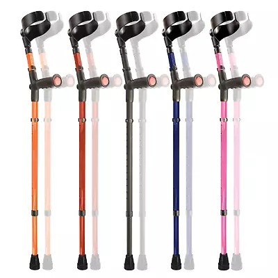 Ossenberg Soft Grip Height Adjustable Crutch | Single Or Pair | Range Of Colours • £28.95