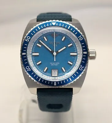 Zodiac SEA DRAGON Quartz Watch BLUE DIAL & Rubber Strap Diver RUNNING ZO2282 • $295