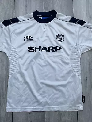 Manchester United Utd 1999 2000 Third 3rd Shirt Kit Umbro Child 12-13 Years Top • $27.71
