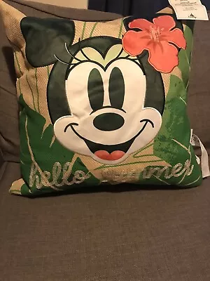 New Disney Store Parks Minnie Mouse Tropical Hideaway Cushion 50x50cm BNWT • £12.99
