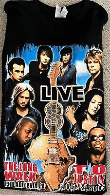 Vintage LIVE AID Live 8 Concert T-Shirt 2005 Jay Z - SIZE LARGE • $75