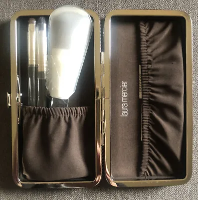 Authentic Laura Mercier Travel Make Brushes & Travel Case • £41.53