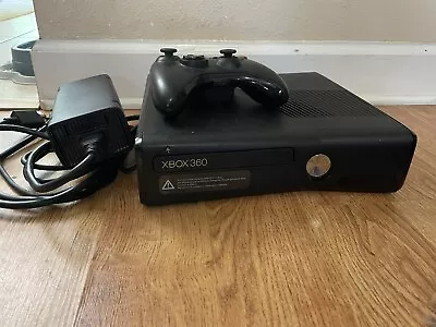Microsoft Xbox 360 Slim S Black Console W/Cables Controller No Hard Drive Tested • $74.99