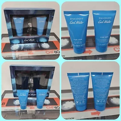 Davidoff Cool Water Woman Shower Gel 50ml Body Lotion 50ml Only New Unused  • £19.99