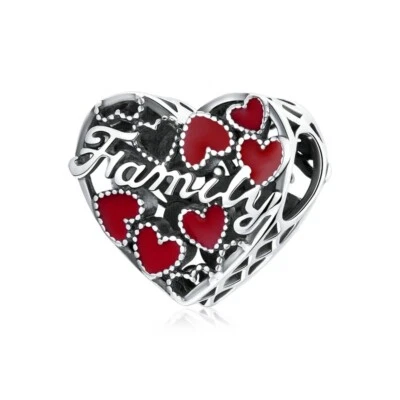 £16.15 • Buy 💖 Family Love Heart Charm Bead Genuine 925 Sterling Silver 💖
