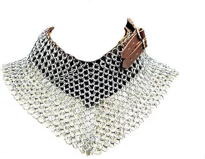 Medieval Armor Chainmail Bishops Mantle Collar Armor Rustic Vintage Home Decor • $64.30