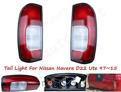 Pair LH+RH Tail Lights Rear Lamp For Nissan Navara D22 D23 Ute 97~15 W/Bulb AU • $82.09