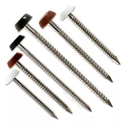 £5.86 • Buy Plastic Head Nail Pins Polytop Plastop Steel Fixings UPVC Fascia Soffit Cladding