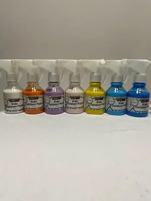£4.99 • Buy 7 X 150ml Poster Paint Childrens Ready Mixed Non Toxic Kids Paints Bottles CRAFT