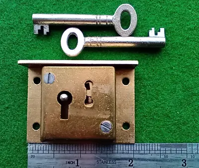 2 Inch - Quality Solid Brass Cupboard Drawer Lock  4 Lever - 2 Keys  New Unused • £15