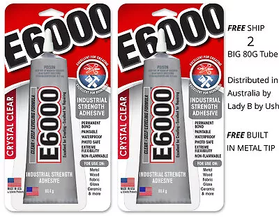 2 X80.4g  LARGE E6000 Tube  Made By Eclectic Products USA  • $33.15