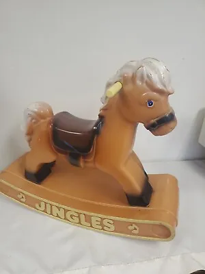 Vintage Blowmold Plastic Rocking Horse Pony Child Ride On Jingles 1984 CBS TOYS • $69.95