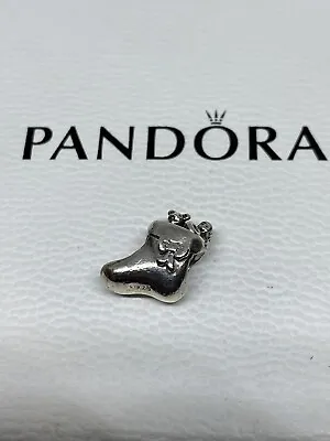 Genuine Pandora Christmas Santa's Stocking Teddy Bear Charm ALE 925 #791038 • £13.99