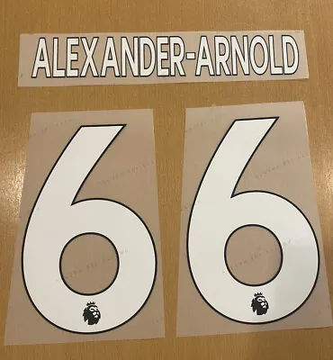 £7 • Buy Alexander Arnold 66 2017-2023 Player Size Premier League White Nameset Liverpool
