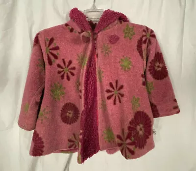 Vintage Corky & Company Girls Pink Flower Jacket Outerwear Size 6 Style 5382 • $89