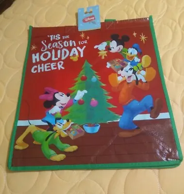 Disney Mickey Mouse & Friends Christmas 🎄 Reusable Eco Green Gift/Shopping Bag • $9.60