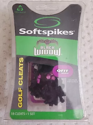 NEW Soft Spikes Black Widow Classic Golf Cleats Q-LOK 18 Pack 2012 • $8.75