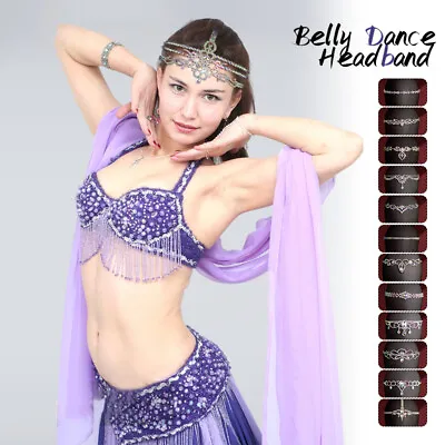 Belly Dance Shiny Luxury Rhinestones Forehead Chain Headband Hair Jewelry Girls • $16.73