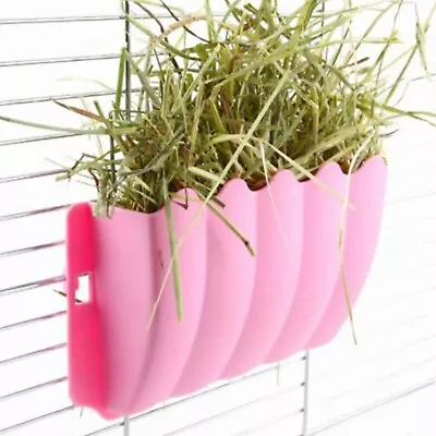 £7.43 • Buy Small Plastic Pet Rabbit Hanging Grass Feeder Rack Hay Bowl Holder Box Totoro UK