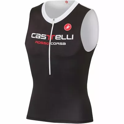 Castelli Men's Body Paint 2 Triathlon Tri Top - Black (Medium) • $55