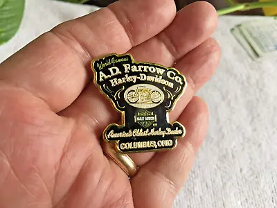 Oldest Harley Davidson Dealer Pin - A. D. Farrow Co. - Columbus Ohio • $7