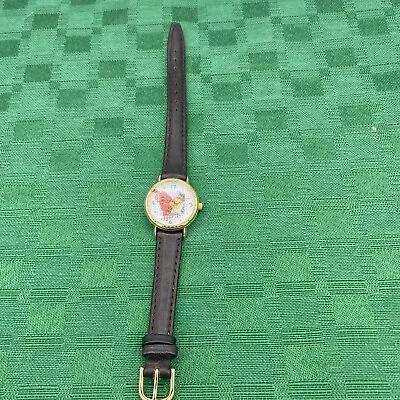 VINTAGE TIMEX WINNIE THE POOH Tigger WATCH. Brown Leather Band Needs Battery • $14.11