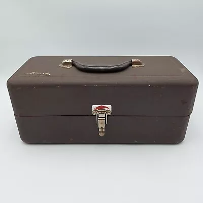 Kennedy Kits CO-155 Tackle Box 3-Tray Vintage Metal Toolbox Bass Plaque Lockable • $39.49