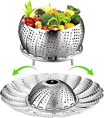 Vegetable Steamer Basket For Cooking Stainless Steel Veggie Fish Food Steamer • $12