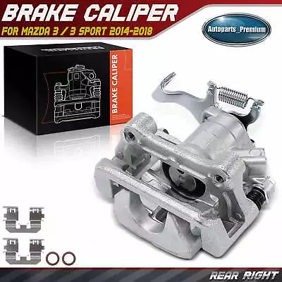 1Pc Rear Right Passenger Disc Brake Caliper W/Bracket For Mazda 3 3 Sport 14-18 • $53.99