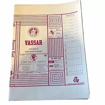 Vintage VASSAR COLLEGE - Textbook Book Cover 1970's Era NOS • $11.99