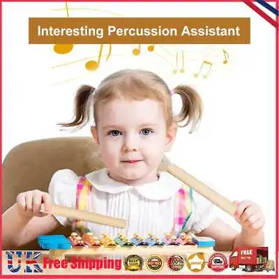 £7.40 • Buy 1 Pair Rhythm Stick Smooth Portable Wooden Drum Sticks Orff Musical Instruments 