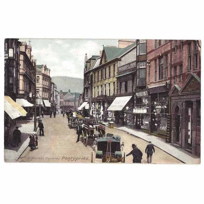 £7.99 • Buy PONTYPRIDD Market Square, Glamorgan Postcard Unused, Wrench Series #12868