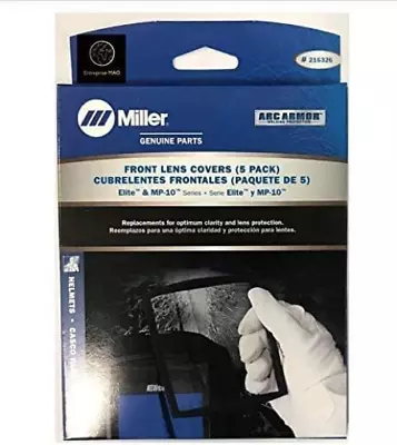 Miller 216326 Elite & MP-10 Front Lens Cover Pkg = 5 • $28.22