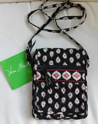 VERA BRADLEY Mini Hipster Crossbody Purse - Classic Black - Perfect Condition • $29.95