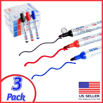 3 PCS Waterproof Permanent Paint Marker Pen For Car Tyre Tire Tread Rubber Metal • $7.12