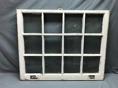 Antique 12 Lite 31x38 Window Sash Old Shabby Vintage Chic White Old 296-24B • $95