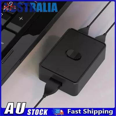 KVM USB HUB 2 In 1 Out KVM Switch For PC Keyboard Mouse Printer (USB 2.0) * • $10.25