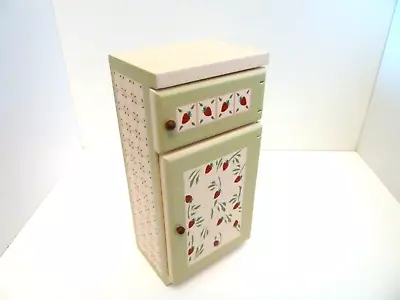 £12 • Buy Dolls House Strawberry Patterned Refrigerator Miniature 1:12th Kitchen NOT 100%
