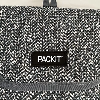 Packit Heather Gray Lunch Bag Insulated Thermal 13  Tall 8  Wide Round Bottom • $10.95