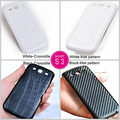 New Carbon Fiber Battery Back Cover Housing For Samsung Galaxy S 3 • £7.69