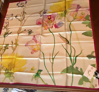 Metropolitan Museum Of Art Wildflowers Silk Scarf 36  Square • $65