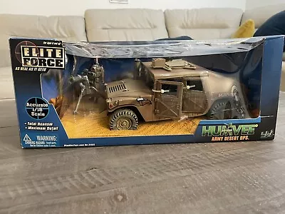 Elite Force Army Desert Ops Humvee Vehicle & Figure Bluebox 1:18  2002 • $75