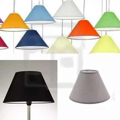 9  - 20  Cotton Fabric Coolie Easy Fit Light Shades Ceiling Table Lamp Shades • £7.96