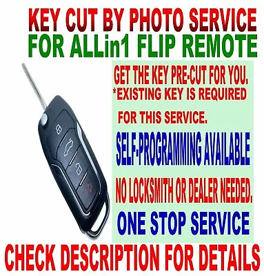 Key Cut By Photo Gt-type Flip Remote For Toyota Elvatdd 4d Dealer Port Installed • $59.99