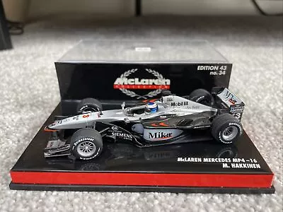 Minichamps Diecast 1/43 Mclaren Mercedes Mp4/16 Hakkinen Grand Prix F1 • £15