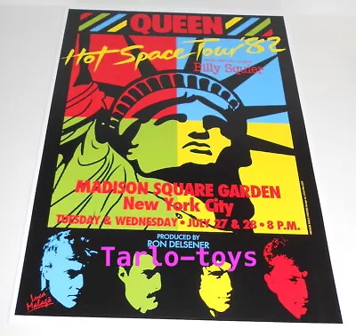 $19.99 • Buy QUEEN + Billy Squier - New York, Us - 27 July 1982  - Concert Poster 