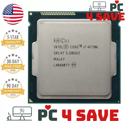 Intel Core I7-4770K SR147 3.50GHz 8MB Quad-Core LGA1150 Desktop Processor P4S • $59.99